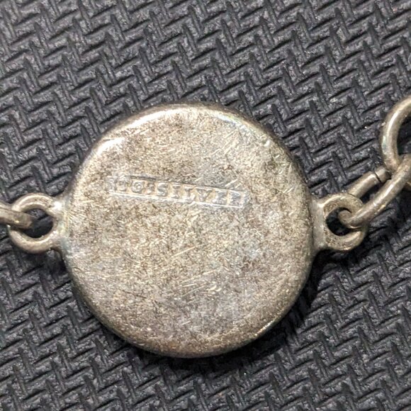 Vintage 1970's Sterling Silver and Abalone Bracelet Preowned - Picture 4 of 4